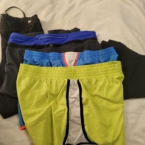 Workout Bundle 5 Piece Lot Leggings Shorts  Sz XL Danskin Tek Gear Black Blue